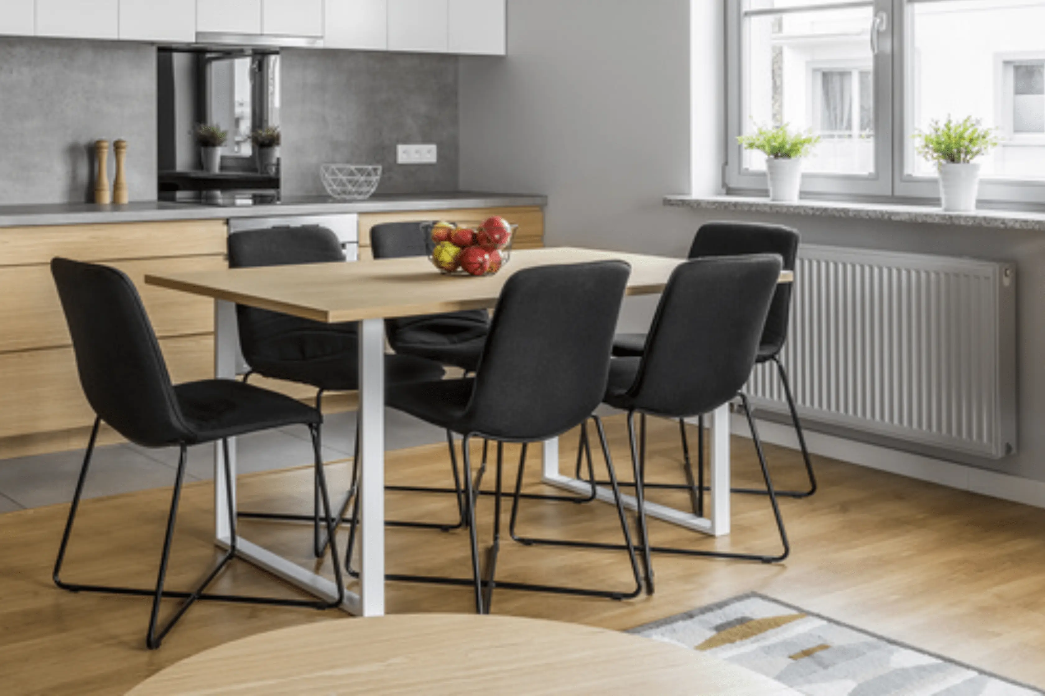 Stunning Kitchen Room With New Radiators